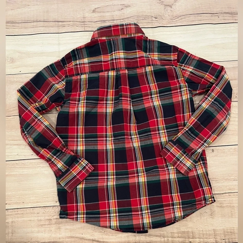 GYMBOREE boys Plaid Shirt casual classic Red and Green/size 12